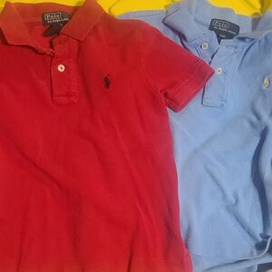 Polo by Ralph Lauren Kids Red and Blue Polo Shirts 3T